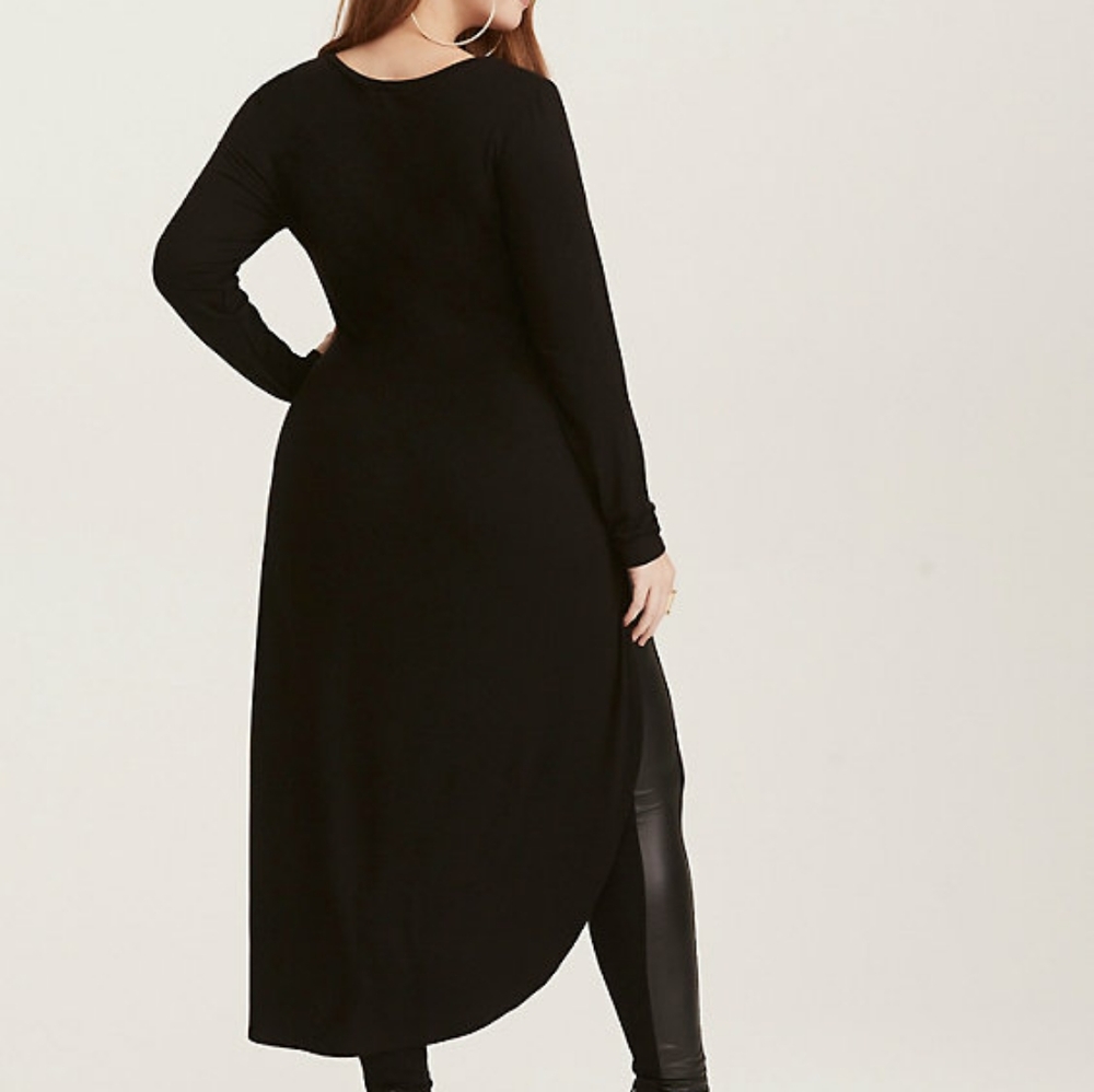 Beach-Cruise-Spring Plus Size Torrid ASSYMETRICAL black Tunic Top Size 4x